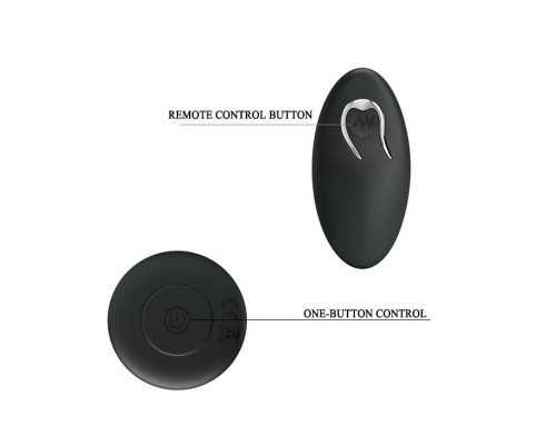 Черная анальная втулка с 12 режимами вибрации Mr Play - 12,4 см.