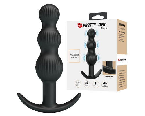 Черный анальный вибростимулятор Sidney - 10,9 см.