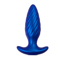Синяя анальная вибровтулка Closs с управлением через приложение