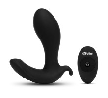 Черный анальный стимулятор с расширением и вибрацией Expand Plug - 10,5 см.