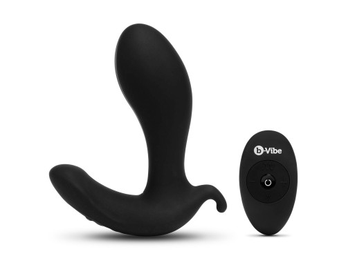 Черный анальный стимулятор с расширением и вибрацией Expand Plug - 10,5 см.