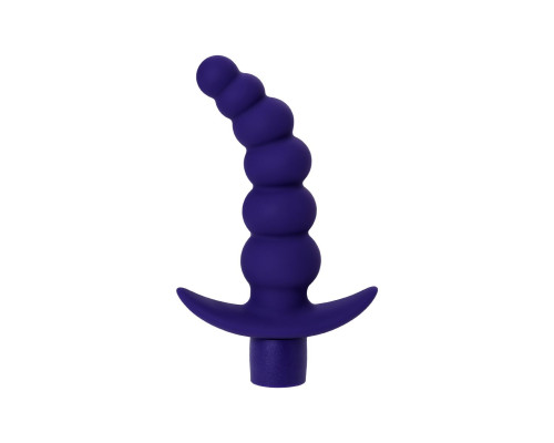 Фиолетовый силиконовый анальный вибратор Dandy - 13,5 см.