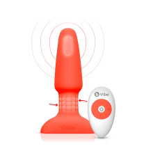 Оранжевая анальная пробка с эффектом римминга Rimming Plug - 15 см.