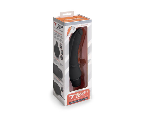 Черный анальный вибратор 7  Slim Anal Realistic Vibrator - 20 см.