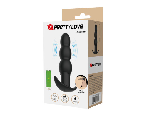 Черный анальный вибростимулятор Aeaeas - 11 см.
