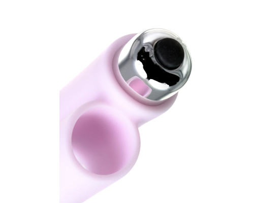 Нежно-розовая вибронасадка на палец для анальной стимуляции JOS NOVA - 9 см.