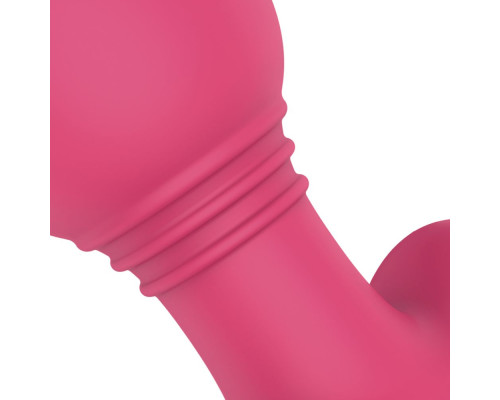 Розовая интерактивная вибропробка Axel - 10 см.