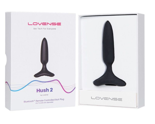 Черная анальная вибропробка HUSH 2 Size S - 12,1 см.