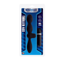 Чёрная двусторонняя вибровтулка  MENZSTUFF THRILLER ASS DUAL HEAD