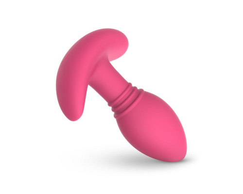 Розовая интерактивная вибропробка Axel - 10 см.
