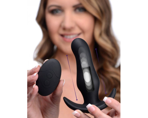 Черная анальная вибропробка Kinetic Thumping 7X Prostate Anal Plug - 13,3 см.