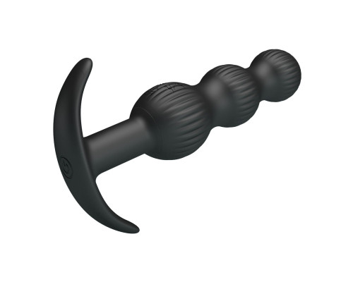 Черный анальный вибростимулятор Sidney - 10,9 см.