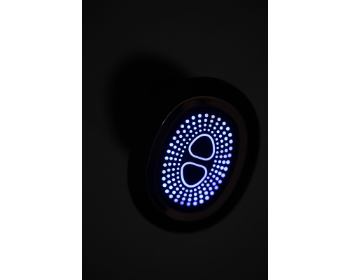 Черная анальная вибровтулка Tucana с ротацией и управлением через приложение - 12 см.