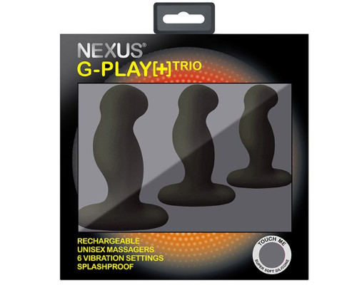 Набор из 3 черных вибровтулок Nexus G-Play+ Trio