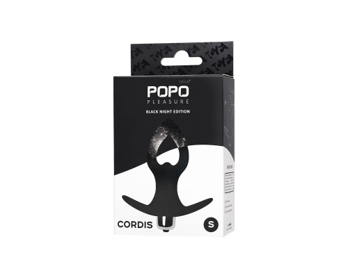 Черная анальная вибровтулка Cordis S - 10,5 см.