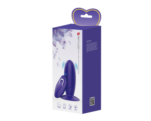 Фиолетовый анальный вибростимулятор Remote Control Vibrating Plug Youth - 11 см.