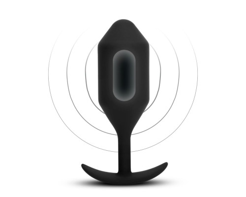 Черная вибропробка для ношения Vibrating Snug Plug 5 - 16,5 см.
