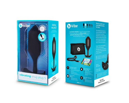 Черная вибропробка для ношения Vibrating Snug Plug 5 - 16,5 см.