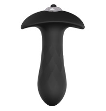 Черная анальная вибровтулка SINGLE SPEED DIAMOND PLUG - 9 см.