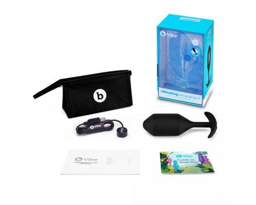 Черная вибропробка для ношения Vibrating Snug Plug 5 - 16,5 см.