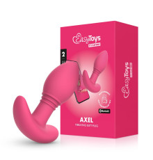 Розовая интерактивная вибропробка Axel - 10 см.