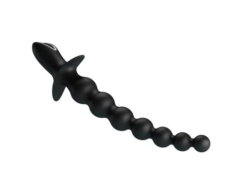 Черная анальная ёлочка с мощной вибрацией Rigdon - 26 см.