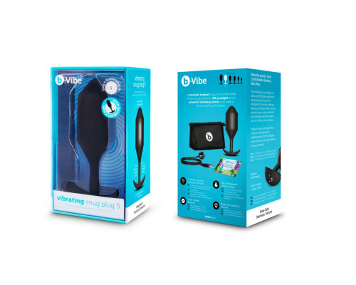 Черная вибропробка для ношения Vibrating Snug Plug 5 - 16,5 см.