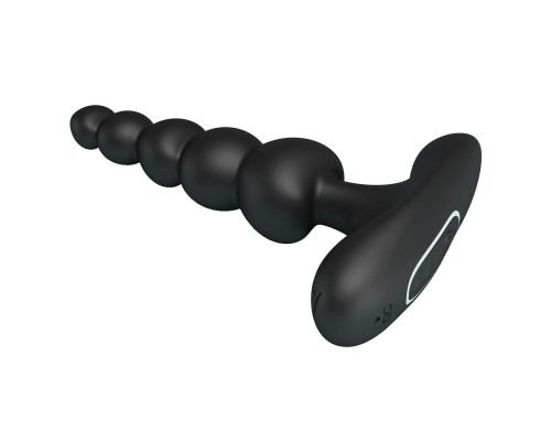 Черный анальный вибростимулятор Corban - 12 см.