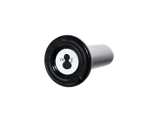 Черный стеклянный мини-вибратор - 10 см.