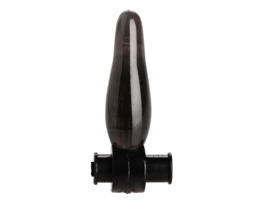 Дымчатая анальная мини-пробка с вибропулей Vibrating Bum Tickler Mini Anal Plug - 6,3 см.
