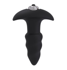 Черная анальная вибровтулка SINGLE SPEED LOVE ARROW PLUG - 9 см.