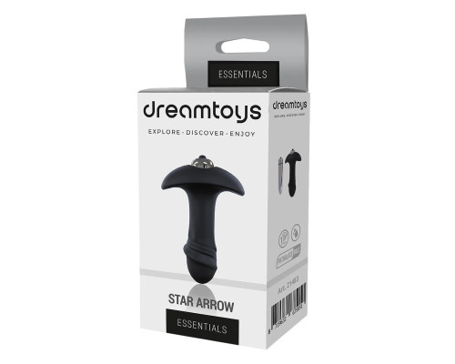 Черный анальный вибромассажер STAR ARROW - 11 см.