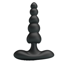 Черный анальный вибростимулятор Corban - 12 см.