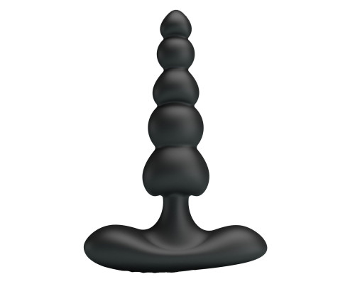 Черный анальный вибростимулятор Corban - 12 см.