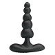 Черный анальный вибростимулятор Corban - 12 см.