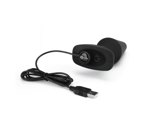 Большая чёрная вибропробка Rimming Plug XL - 16 см.