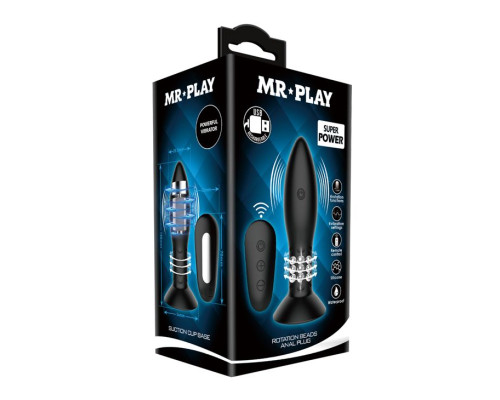 Черный анальный стимулятор с вибрацией - 13 см.