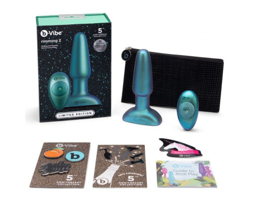 Изумрудная анальная вибропробка Rimming Plug 2 - 15 см.