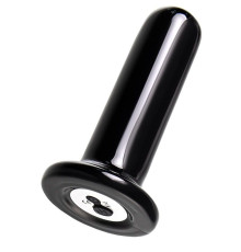 Черный стеклянный мини-вибратор - 10 см.