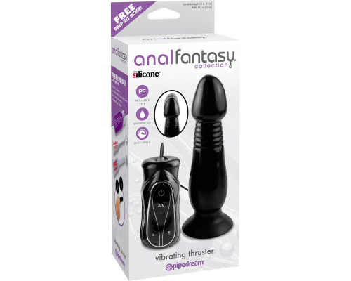 Анальный вибростимулятор фаллической формы Vibrating Thruster - 16 см.