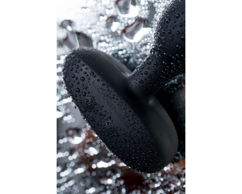 Черный анальный стимулятор с вибрацией и вращением Ridge - 17,2 см.