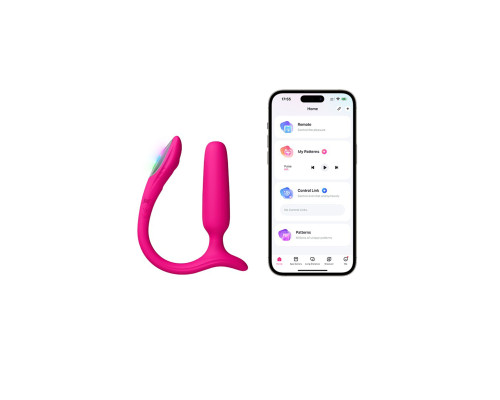 Розовый анальный вибратор с клиторальной стимуляцией Lush Anal