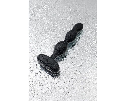 Черный анальный стимулятор с вибрацией и вращением Ridge - 17,2 см.