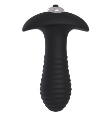 Черный анальный вибромассажер SPIRAL PLUG - 11 см.