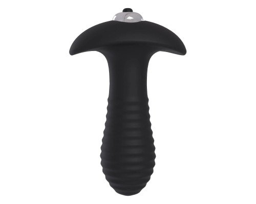 Черный анальный вибромассажер SPIRAL PLUG - 11 см.