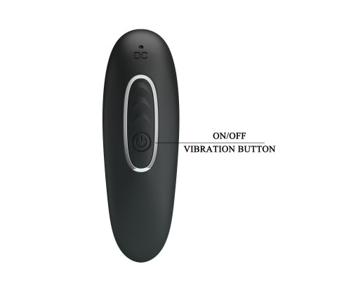 Черный анальный вибростимулятор Corban - 12 см.