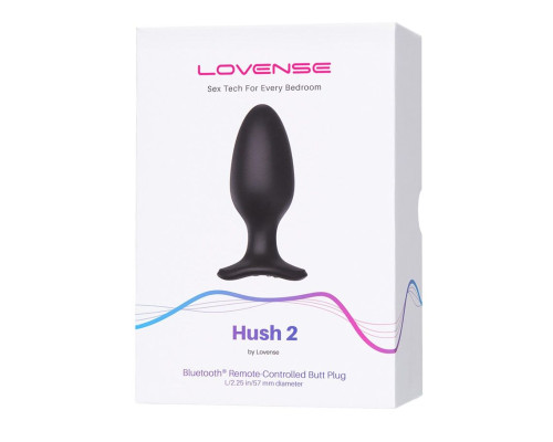 Черная анальная вибропробка HUSH 2 Size L - 12,1 см.