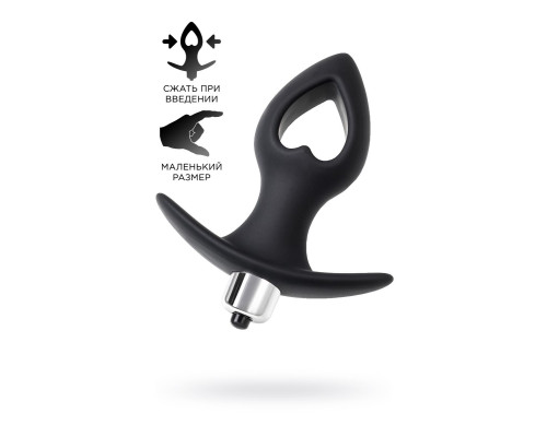 Черная анальная вибровтулка Cordis S - 10,5 см.