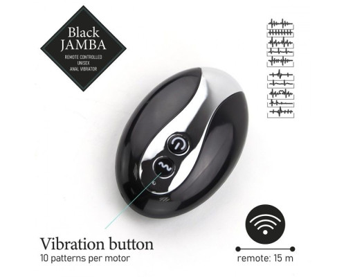 Универсальный анальный массажер Black Jamba Anal Vibrator - 12 см.