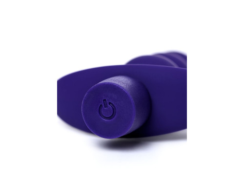 Фиолетовый силиконовый анальный вибратор Dandy - 13,5 см.